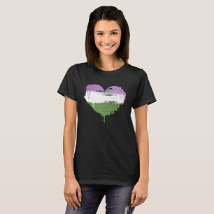 CAMISETA CORAZÓN DE GENDERQUEER - AMOR DE GENDERQUEER -