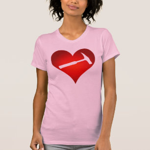 Camiseta Corazón de Geólogo y Martillo de Roca