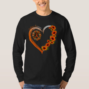 Camiseta Corazón de girasol Septiembre Usamos Leucemia Nara
