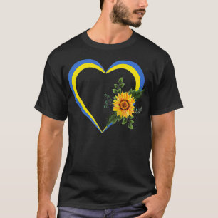 Camiseta Corazón de girasol Ucrania Bandera ucraniana Tshir