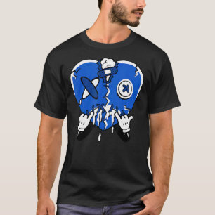Camiseta Corazón de goteo Streetwear Racer Azul 5s Coincide