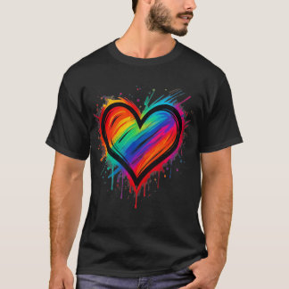 Camiseta Corazón de grafiti de Amor Gana