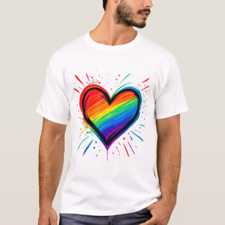 Camiseta Corazón de grafiti de Amor Gana