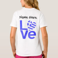 Corazón de Grecia Azul LOVE Bandera Personalizada 