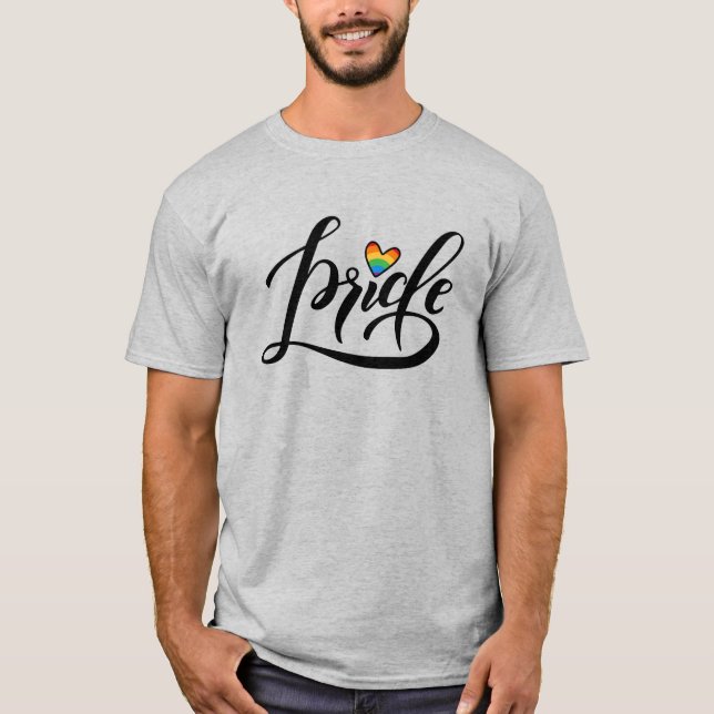 Camiseta Corazón de guion de orgullo (Anverso)