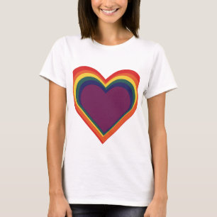 Camiseta Corazón de H Herz - Colores arcoiris - Regenbogenf