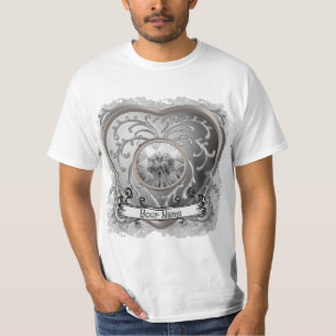 Camiseta Corazón de hadas de joyas plateadas