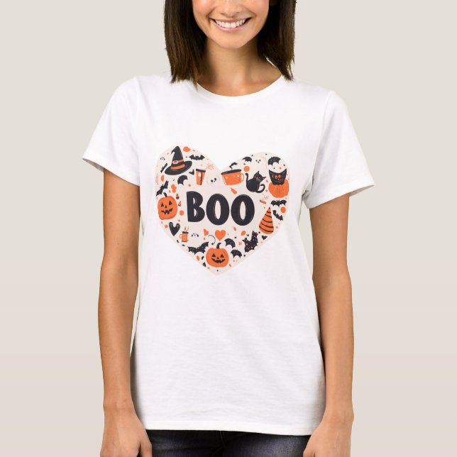 Camiseta Corazón de Halloween (Anverso)