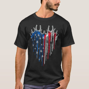 Camiseta Corazón de herradura de bandera americana Independ