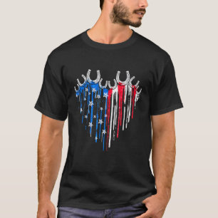 Camiseta Corazón de herradura Día de la Independencia Bande