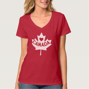 Camiseta Corazón de hojas de arce de Canadá