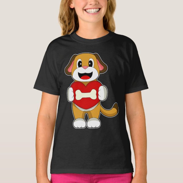 Camiseta Corazón de hueso de perro (Anverso)