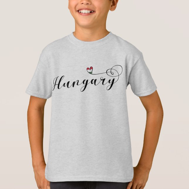 Camiseta Corazón de Hungría, húngaro (Anverso)