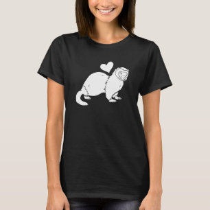Camiseta Corazón de Hurón - Animal Peludo Comadreja Hurón