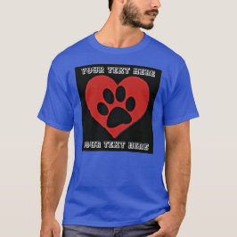CAMISETA CORAZÓN DE IMPRESIÓN DE PÁGINA DE LOGOTIPO PERSONA