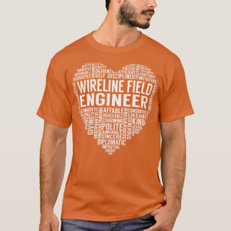 Camiseta Corazón de Ingeniero de Campo Wireline