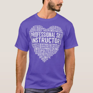 Camiseta Corazón de instructor de esquí profesional