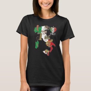 Camiseta Corazón de Italia gráfico de la bandera italiana M
