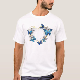 Camiseta Corazón de joyas con mariposas Morfo