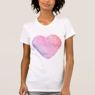 Camiseta Corazón de la acuarela con pendiente