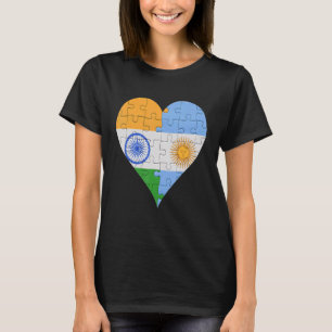 Camiseta Corazón de la bandera argentina