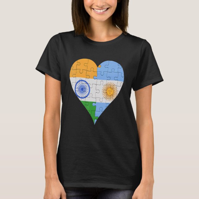 Camiseta Corazón de la bandera argentina (Anverso)