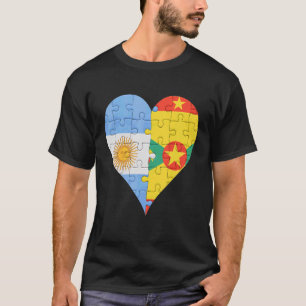 Camiseta Corazón de la bandera argentina de Granada