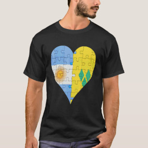 Camiseta Corazón de la bandera argentina de San Vicente