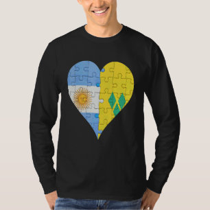 Camiseta Corazón de la bandera argentina de San Vicente