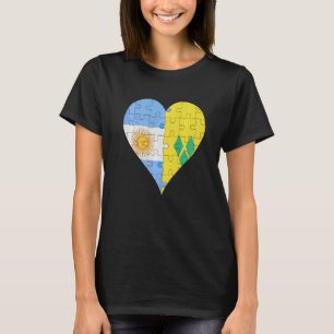 Camiseta Corazón de la bandera argentina de San Vicente