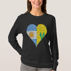 Camiseta Corazón de la bandera argentina de San Vicente