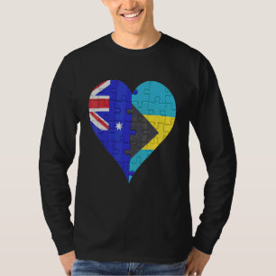 Camiseta Corazón de la bandera australiana