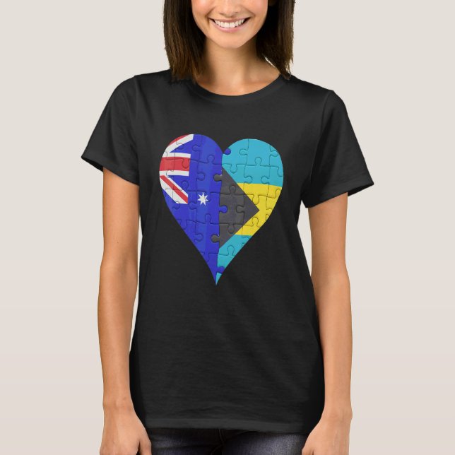 Camiseta Corazón de la bandera australiana (Anverso)