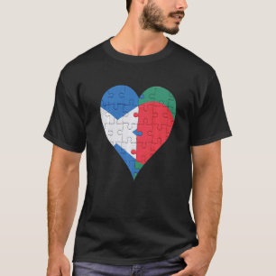 Camiseta Corazón de la bandera bengalí de Escocia
