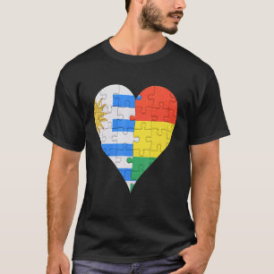 Camiseta Corazón de la bandera boliviana uraguaya