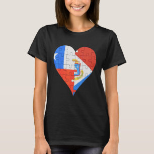 Camiseta Corazón de la bandera chilena de Sint Maartener