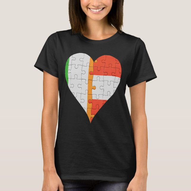 Camiseta Corazón de la bandera de Austria (Anverso)