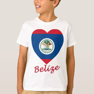 Camiseta Corazón de la bandera de Belice