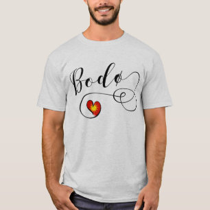 Camiseta Corazón de la Bandera de Bodø, Noruega, Bodö