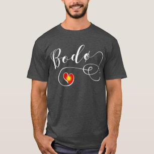 Camiseta Corazón de la bandera de Bodø, Noruega, sudadera d