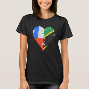 Camiseta Corazón de la bandera de Chile