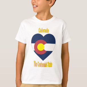 Camiseta Corazón de la bandera de Colorado