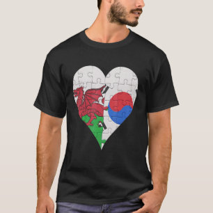 Camiseta Corazón de la bandera de Corea del Sur