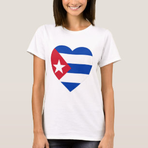 Camiseta Corazón de la bandera de Cuba