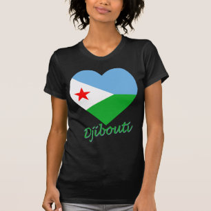 Camiseta Corazón de la bandera de Djibouti