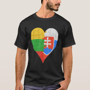 Camiseta Corazón de la bandera de Eslovaquia en Lituania