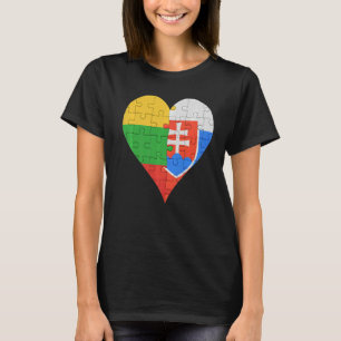Camiseta Corazón de la bandera de Eslovaquia en Lituania