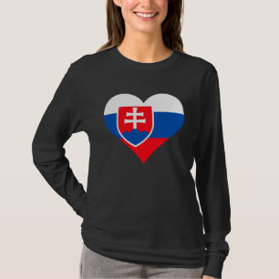 Camiseta Corazón de la bandera de Eslovaquia Regalos de Esl