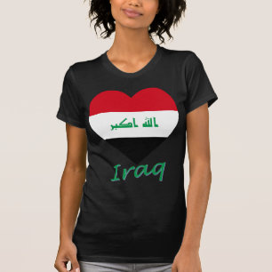 Camiseta Corazón de la bandera de Iraq