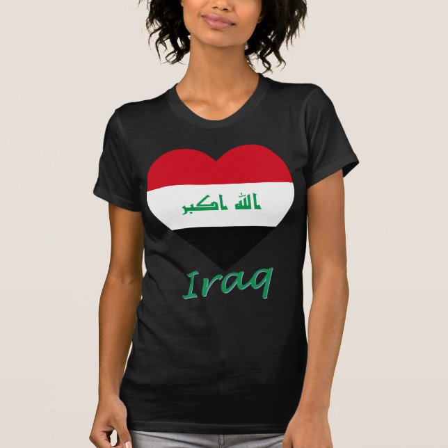 Camiseta Corazón de la bandera de Iraq (Anverso)